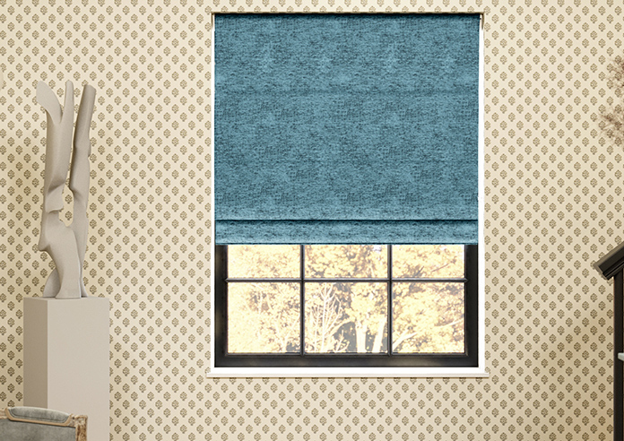 Maurice, Teal - Twist&Fit Roman Blind - Image 3